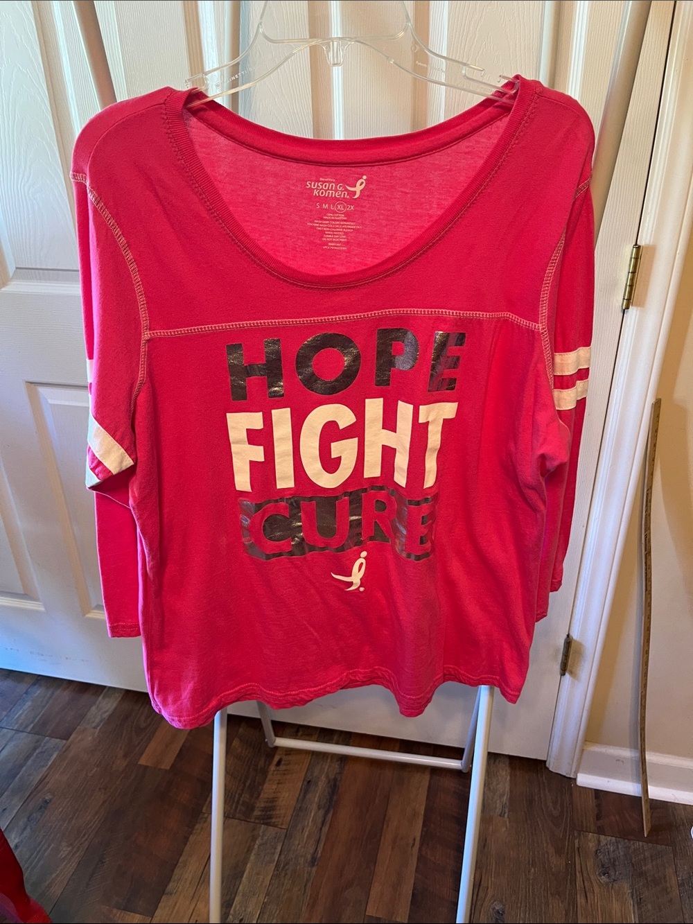 Susan G. Komen Pink 'Hope Fight Cure' Women's Long Sleeve Tee